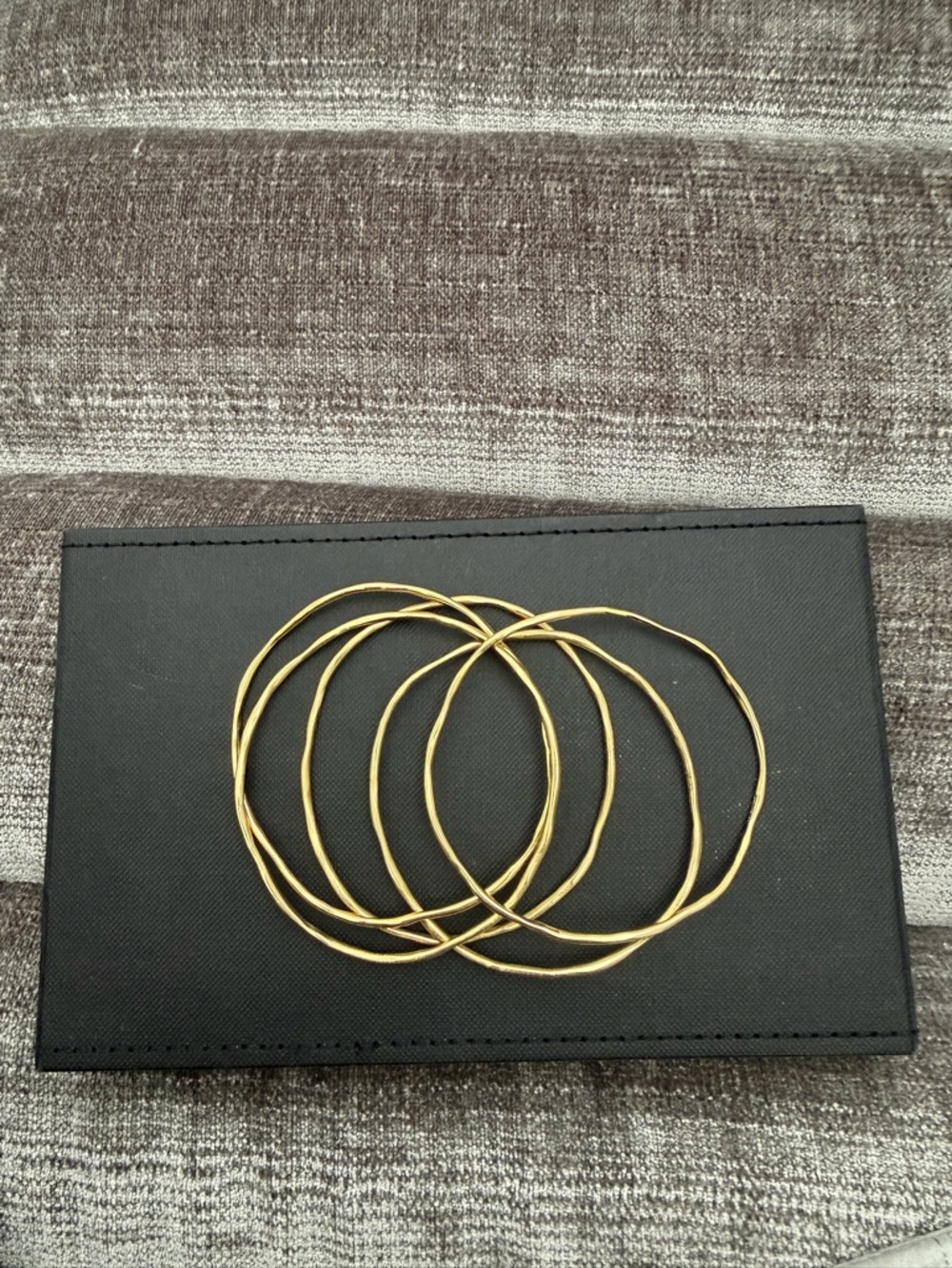 Ippolita Gold Wavy Thin Stackable Bangle Bracelet Set